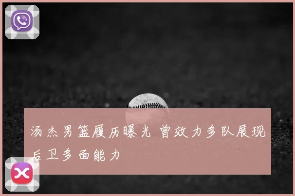 汤杰男篮履历曝光 曾效力多队展现后卫多面能力